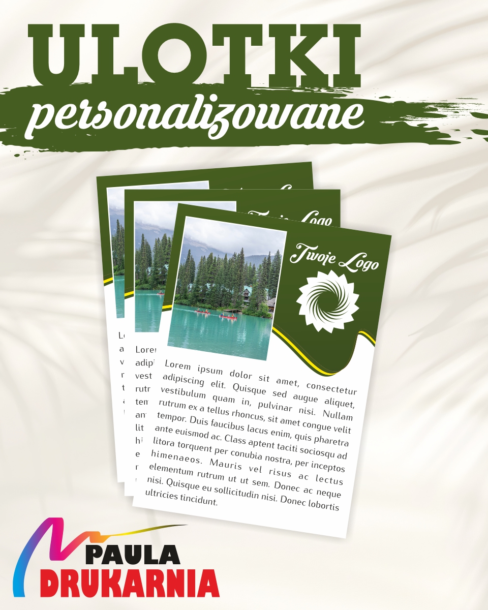 Ulotki Poznań &ndash; druk ulotek reklamowych na kredzie 130g &ndash; Drukarnia PAULA