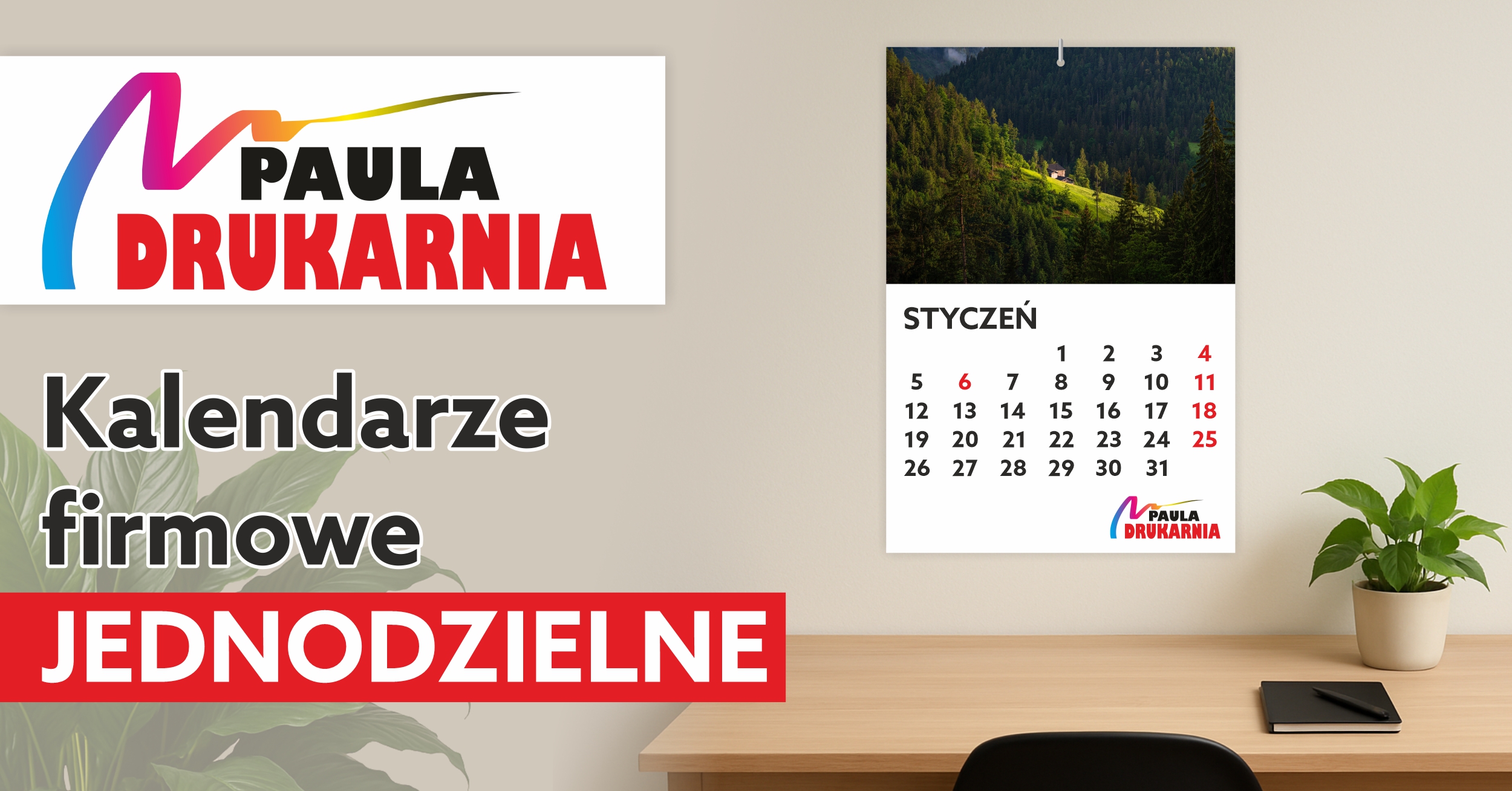 Kalendarze jednodzielne Zawiercie &ndash; Drukarnia PAULA