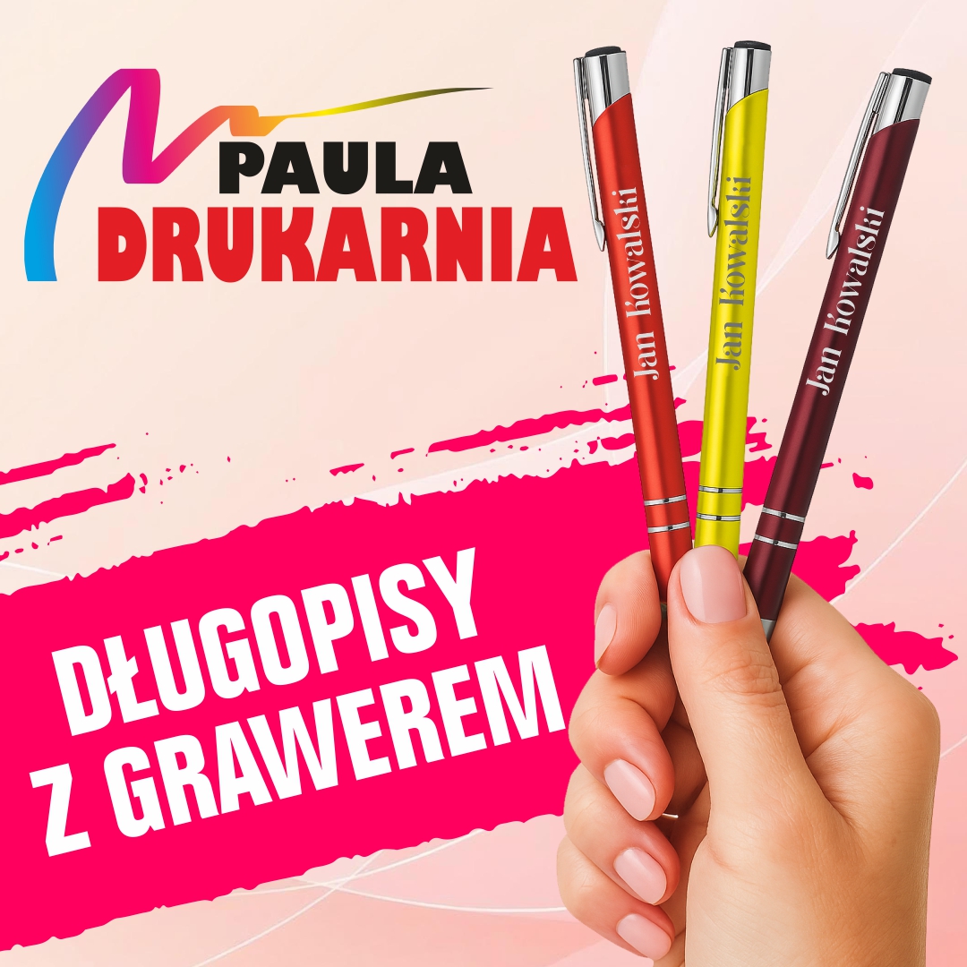 Grawerowane długopisy &ndash; super cena Częstochowa &ndash; Drukarnia PAULA