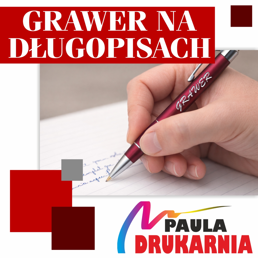 Znakowanie długopis&oacute;w &ndash; ekspres Częstochowa &ndash; Drukarnia PAULA